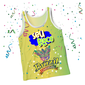 Abadá Regata Poliester Personalizada Poliester 130 Gr Sublimação Total  Sublimação  Indicada para Eventos, Fardamentos