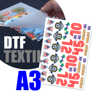 DTF Textil - Folha A3 DTF Textil A3 Alta Resolução Brilho  