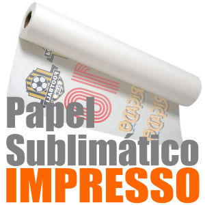 Papel Sublimático 1,10m Impresso Monolúcido 45 Gr 110 cm 4x0 Sem Tratamento Sem acabamento Desconto Progressivo por Quantidade